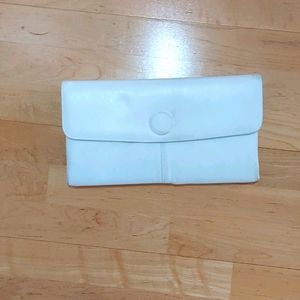 White Leather clutch